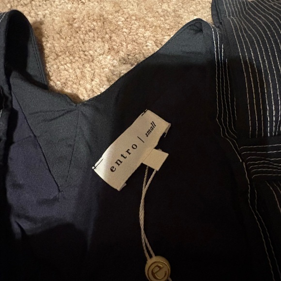 Entro Black Dress with White Stitching - Picture 2 of 2